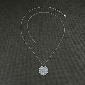 Mary Louise Designs Pave Disc💿 Pendant Necklace